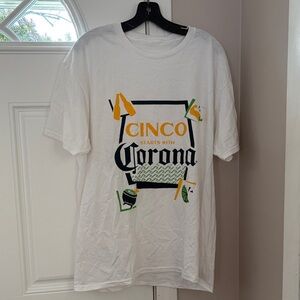 Corona White T-Shirt with Vibrant Graphic
